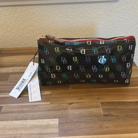 Dooney & Bourke Black Toiletry Bag with Gold Zipper - Picture 2 of 4